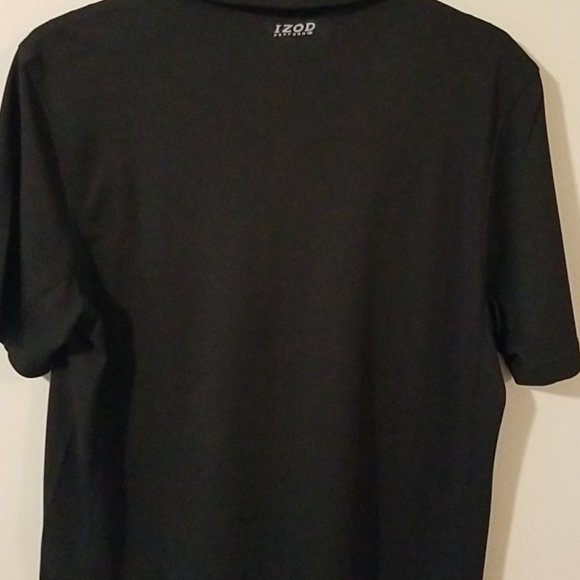 NWT Mens IZOD Polo Golf Shirt Breast Cancer Awareness Ribbon Black Small - Picture 2 of 3